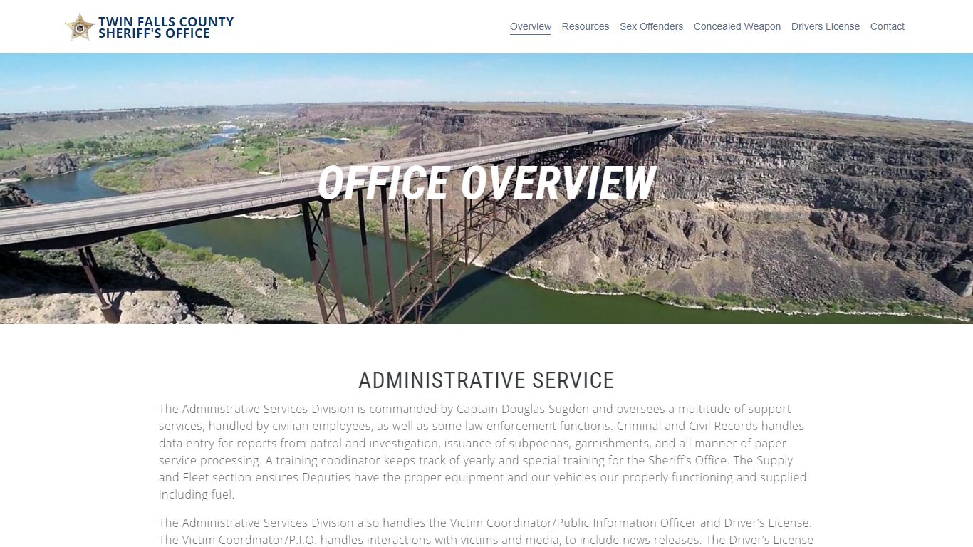 Overview - Twin Falls Sheriff's Office